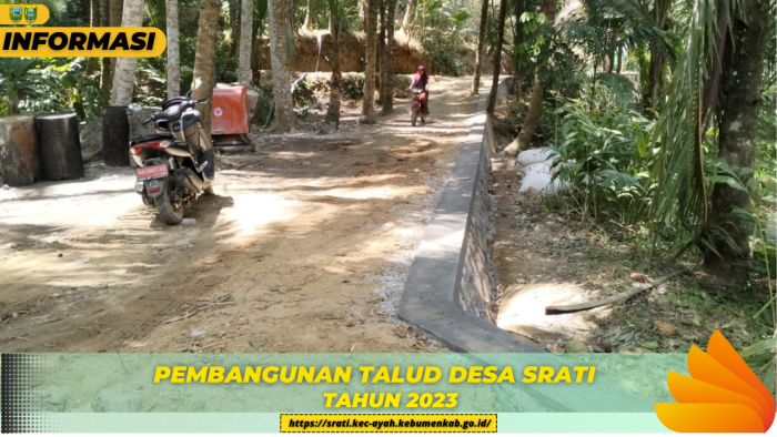 Pembangunan Rehabilitasi Talud/Sender Jalan Dusun Bayeman Desa Srati 01