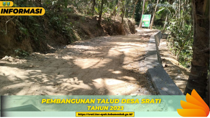 Pembangunan Rehabilitasi Talud/Sender Jalan Dusun Bayeman Desa Srati 02