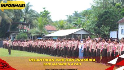 Pelantikan PMR dan Pramuka SMK Ma'arif 6 Ayah Di Alun-alun Desa Srati