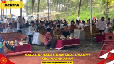 Bertempat di Pantai Pecaron, Kegiatan Silaturahmi dan Halal bi Halal Kecamatan Ayah di Hadiri Bupati Kebumen